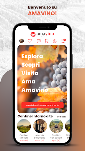 Android application Amavino screenshort