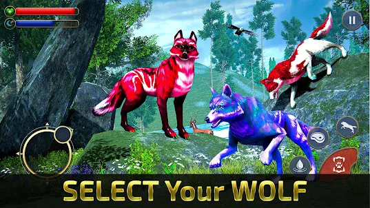 Wolf Sim: Offline Animal Games