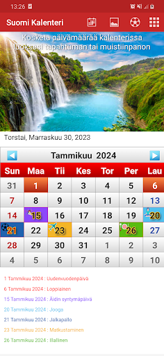 Android application Suomi Kalenteri 2024 screenshort