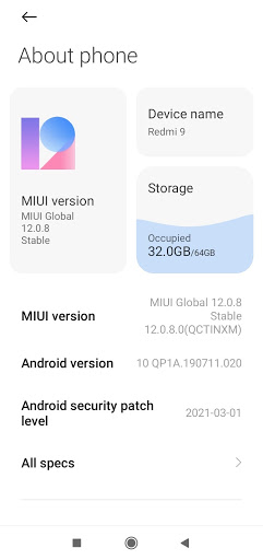 Developer Options Shortcut Screen 2