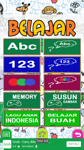 Belajar Huruf dan Angka Screen 2