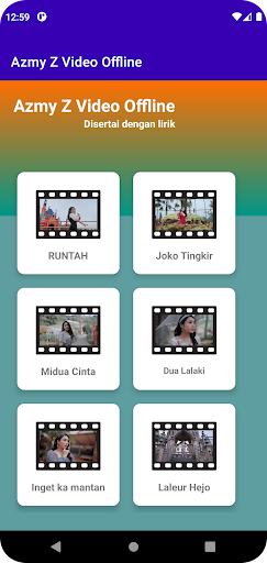 Android application Azmy Z Video Offline screenshort