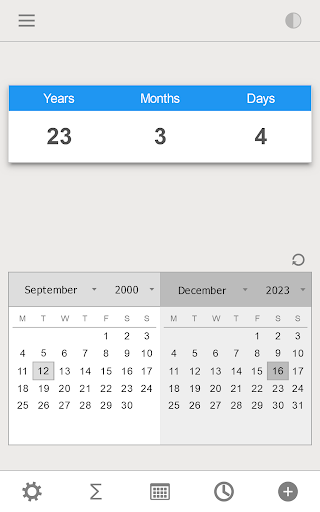 Screenshot of Age Calculator: Date of Birth