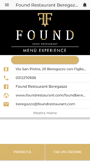 Android application Found Restaurant screenshort