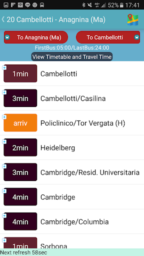 Rome Bus Realtime Tracker Screen 3
