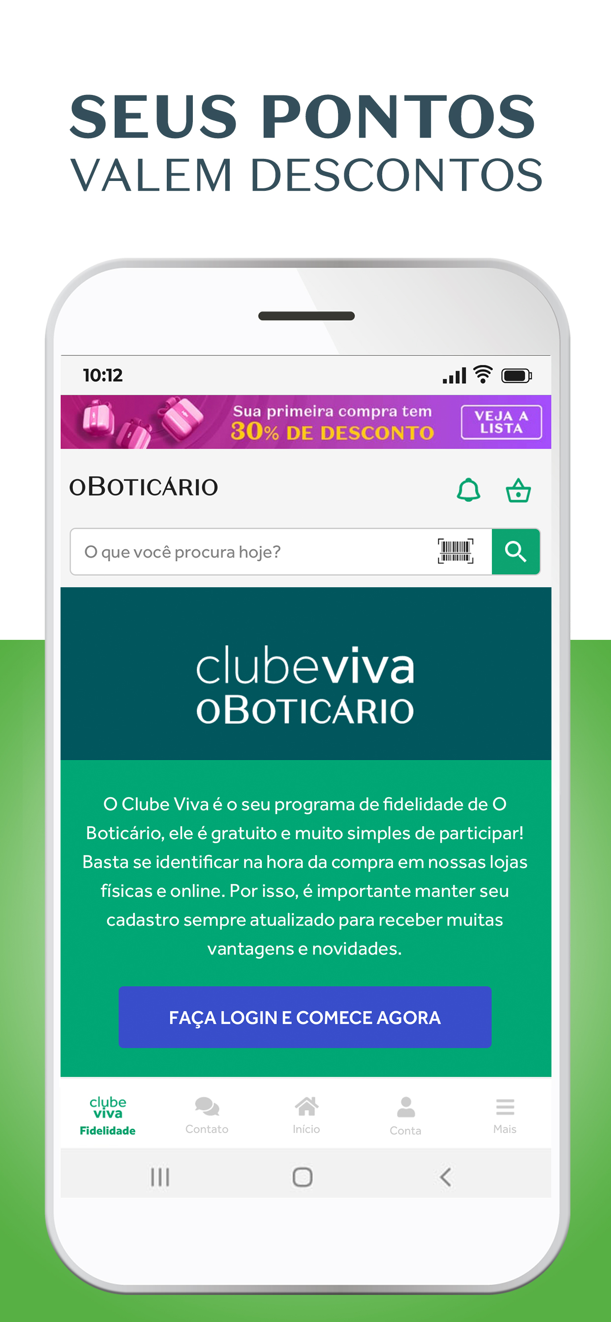 Android application O Boticário screenshort