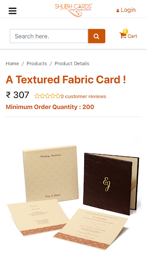 Android application Shubh Cards screenshort