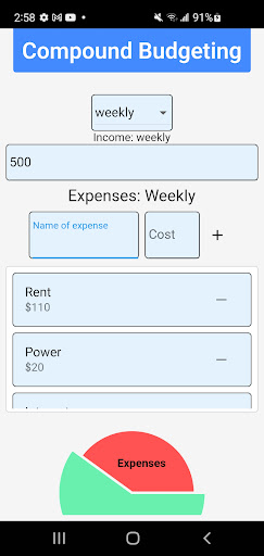 Android application Compound Budgeting Calculator screenshort