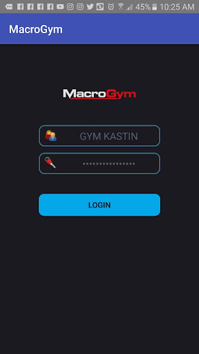 Android application App para gestión de gimnasios. screenshort