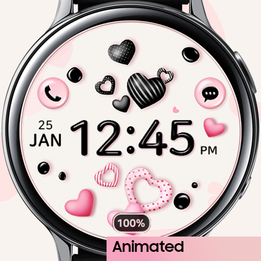Black and Pink Love_Watchface logo