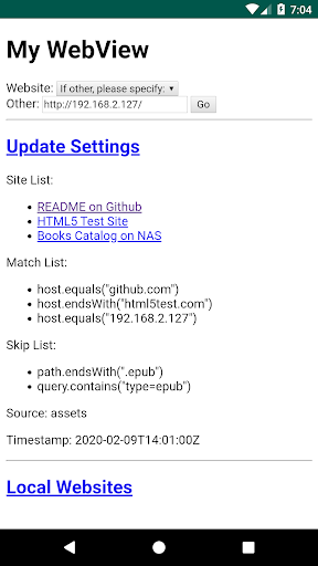 Android application My WebView screenshort