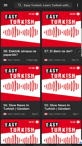 Android application Easy Turkish Podcast screenshort