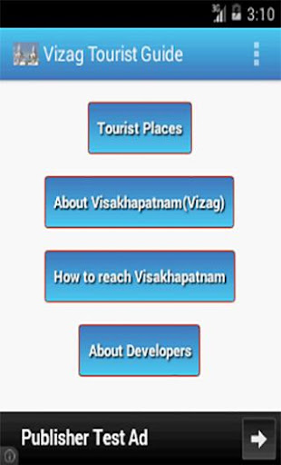 Android application VizagTouristGuide screenshort