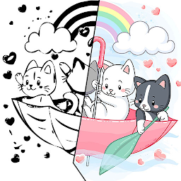 「Cute Cats Coloring Book」のアイコン画像