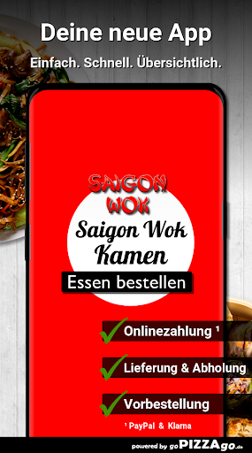 Android application Saigon Wok Kamen screenshort