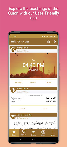 Android application Holy Quran - Offline القرآن screenshort