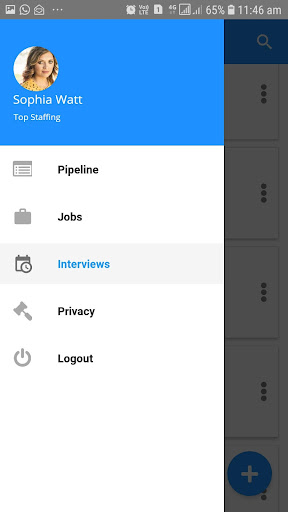 Android application iSmartRecruit screenshort