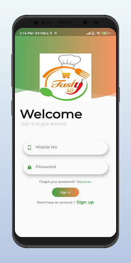 Android application Tasty4U screenshort