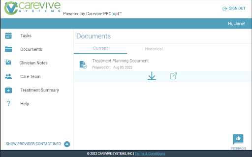 Carevive PROmpt® Screen 3
