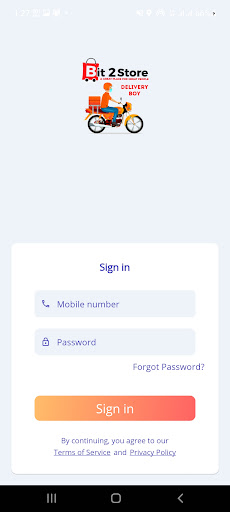 Bit2Store Delivery Boy App Screen 2