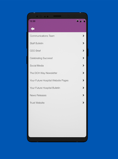 DCHFT App Screen 2