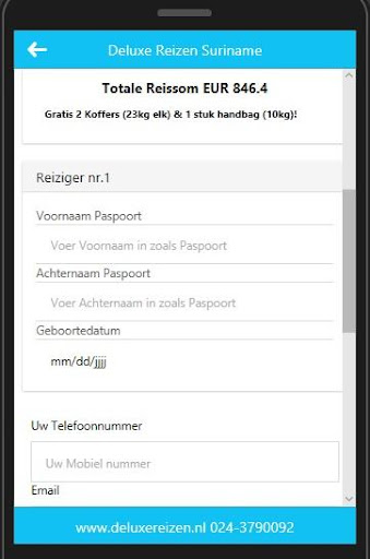 Suriname Vliegtickets App Screen 2