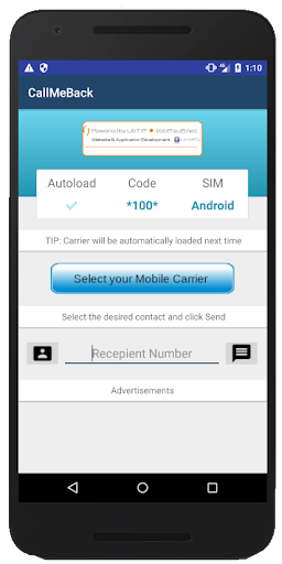 Android application CallMeBack App (WorldWide) screenshort