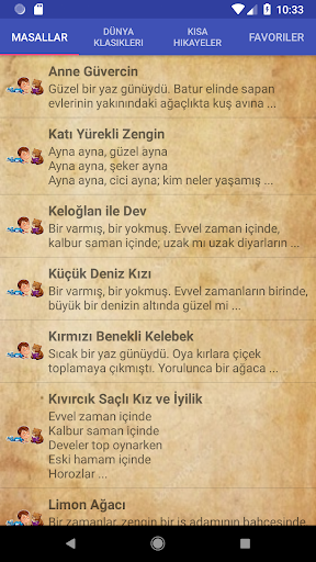 Android application Hikayeci screenshort