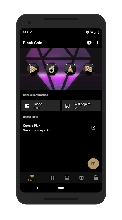 Black Gold Icon Pack - 1.14 - (Android)