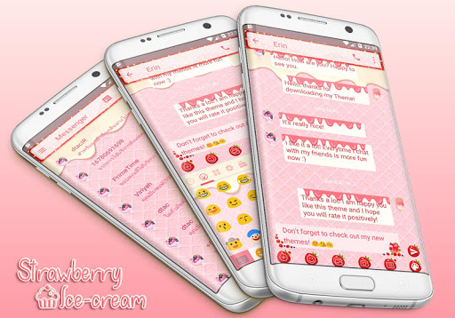 SMS Messages Strawberry Cream Screenshot 1 - AppWisp.com