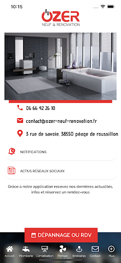Android application OZER Neuf Rénovation screenshort