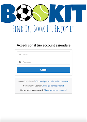 Android application BookIt Enterprise screenshort