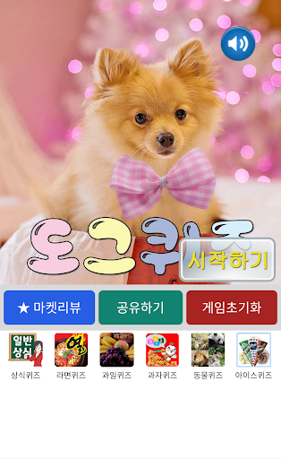 Android application 도그퀴즈 screenshort