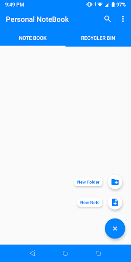 Android application Personal NoteBook screenshort