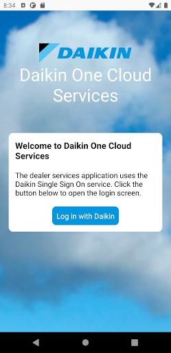 Android application Daikin One Cloud Services screenshort