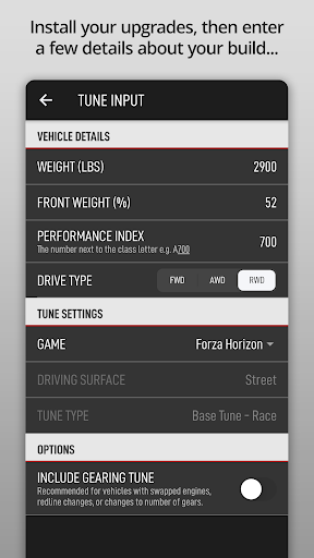 ForzaTune Screen 2