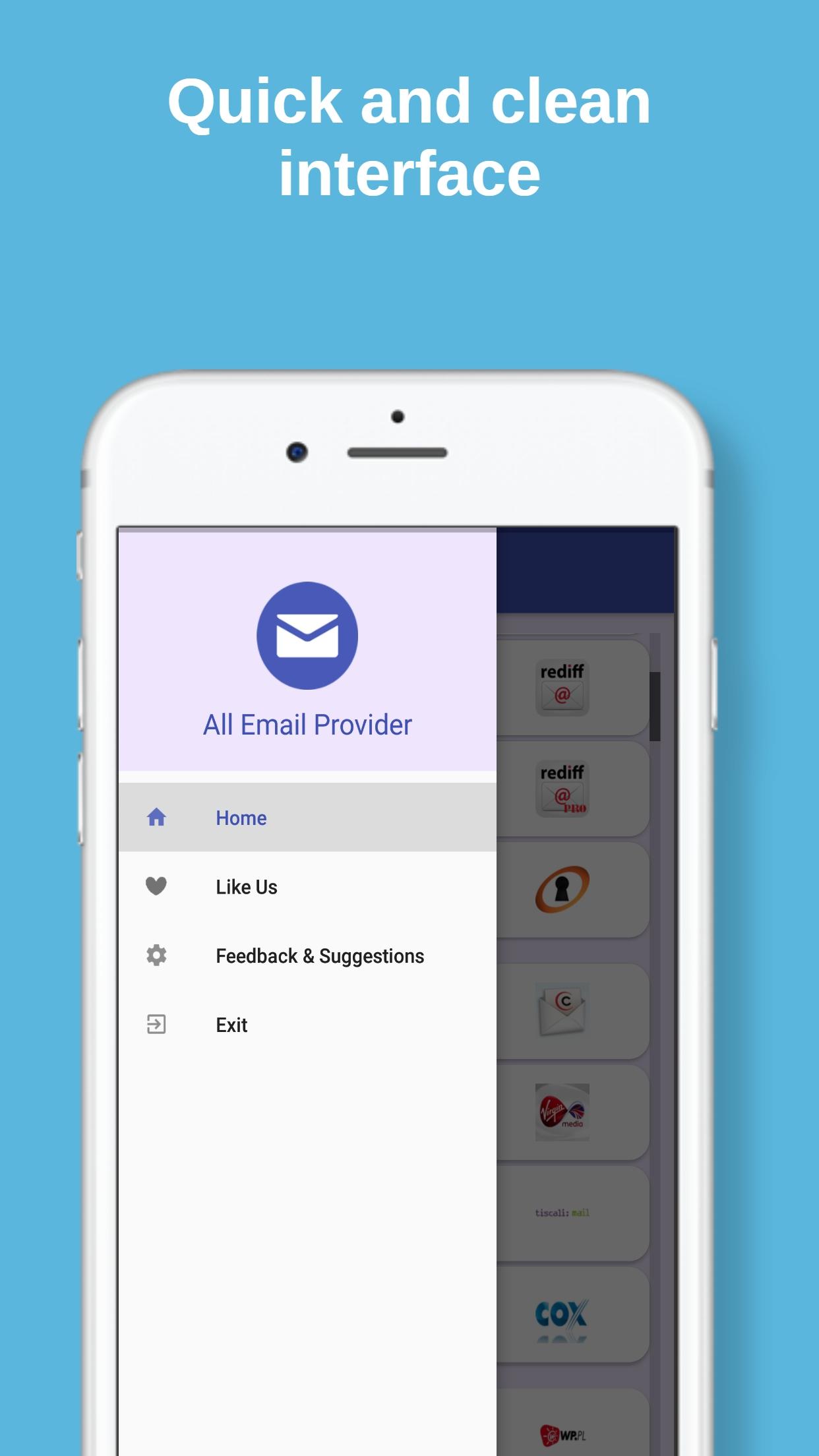 Android application All Email Providers in One screenshort
