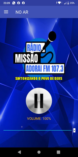 Android application Rádio Missão Adorai Sintoniza screenshort