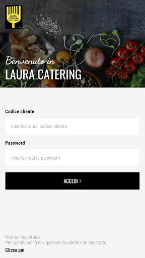 Android application Laura Catering - Ingrosso alim screenshort
