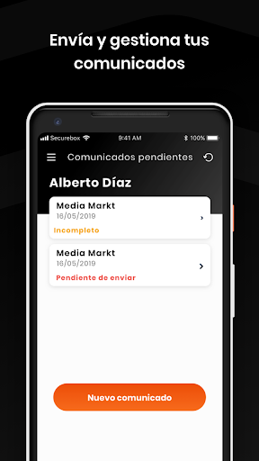 Android application IB2 Seguridad screenshort