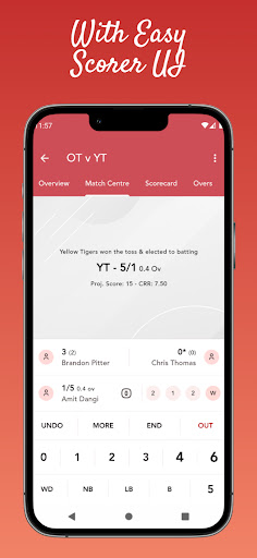 CricScorer-Cricket Scoring App Screen 2