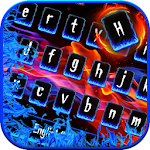 Cover Image of Tải xuống Blue Fire Flaming Keyboard  APK