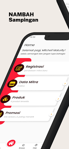 Android application NAMBAH SAMPINGAN screenshort
