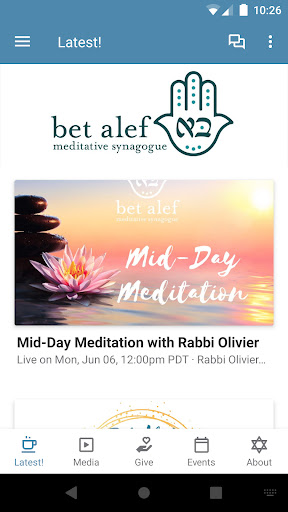 Android application Bet Alef Meditative Synagogue screenshort