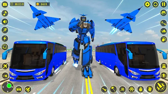 autobús robot coche juego