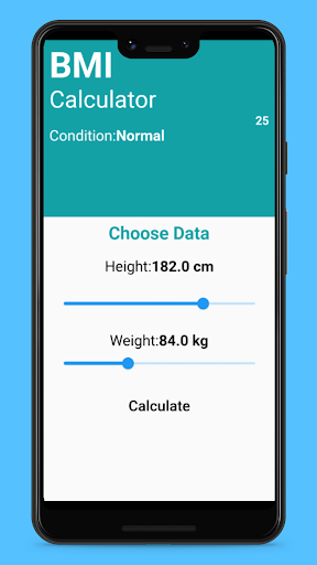 BMI CALCULATOR Screen 2