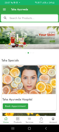Android application Taha Ayurveda - Ayurveda Store screenshort