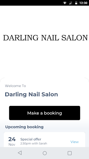 Android application Darling Nail Salon screenshort