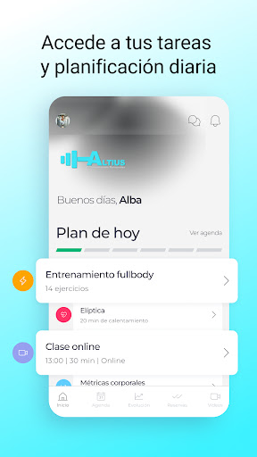 Android application Entrenamientos ALTIUS screenshort