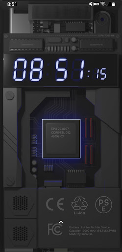 Android application Circuit Board Clock LWP screenshort